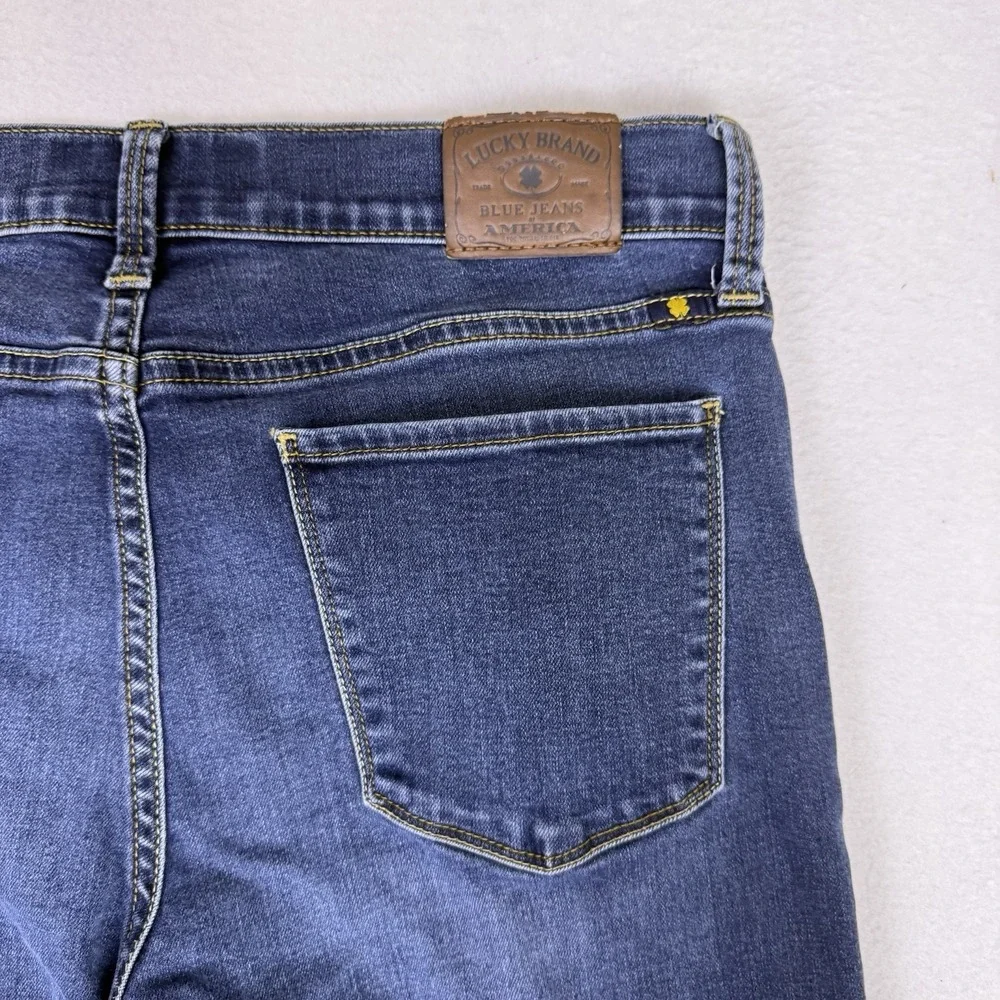 Lucky Brand Brooke Straight Ankle Jeans Women's 8/29 Blue Denim‎ Mid Rise